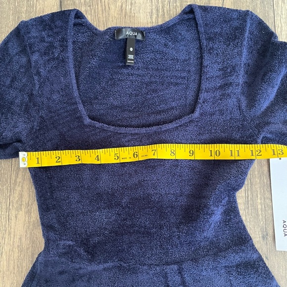 Aqua Chenille Mini Dress | color: navy | size XS - Picture 7 of 7